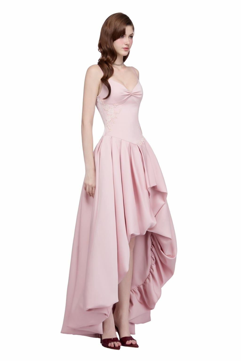 JUBIN Pink Grown Midi Dress