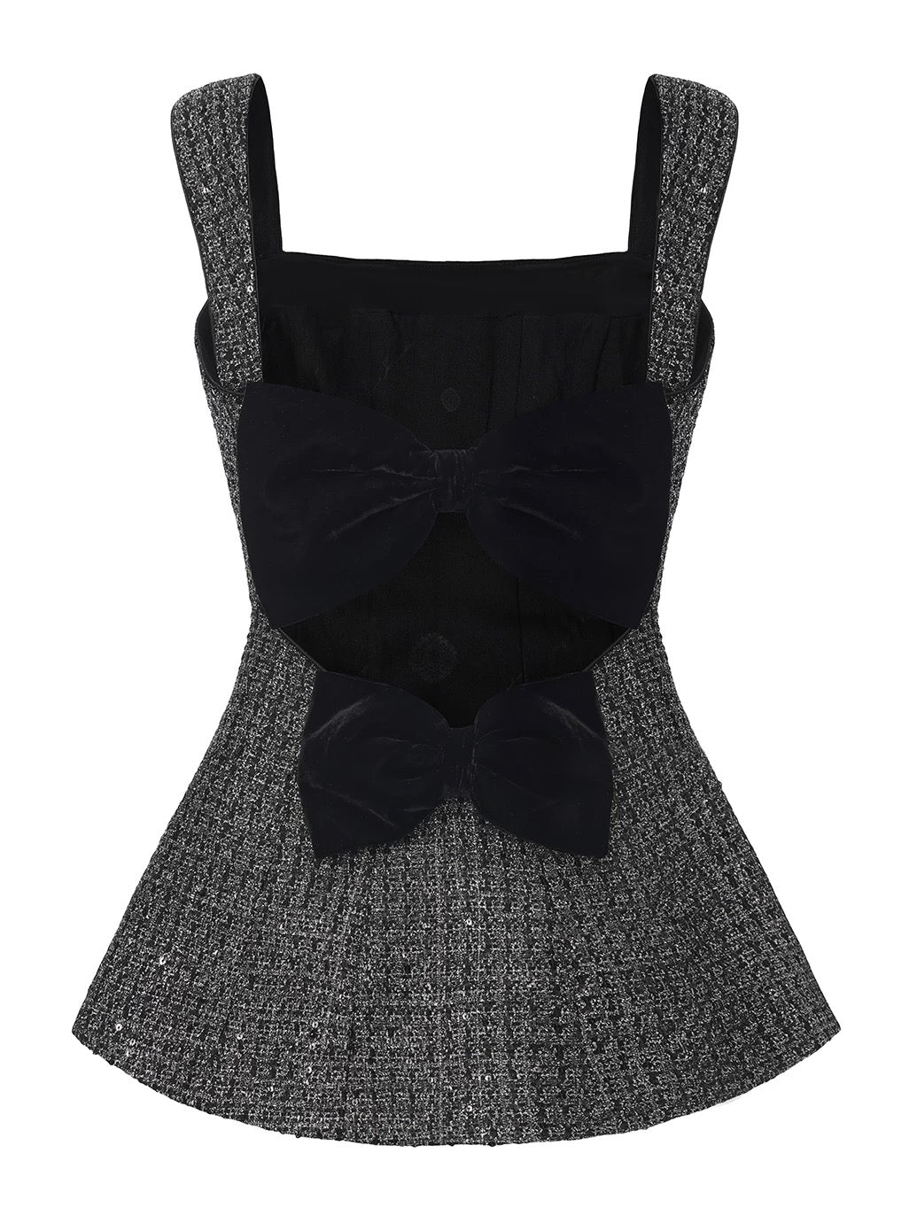 NANA JACQUELINE Grey Velvet lapel patchwork sequined Elegant Top & Shorts