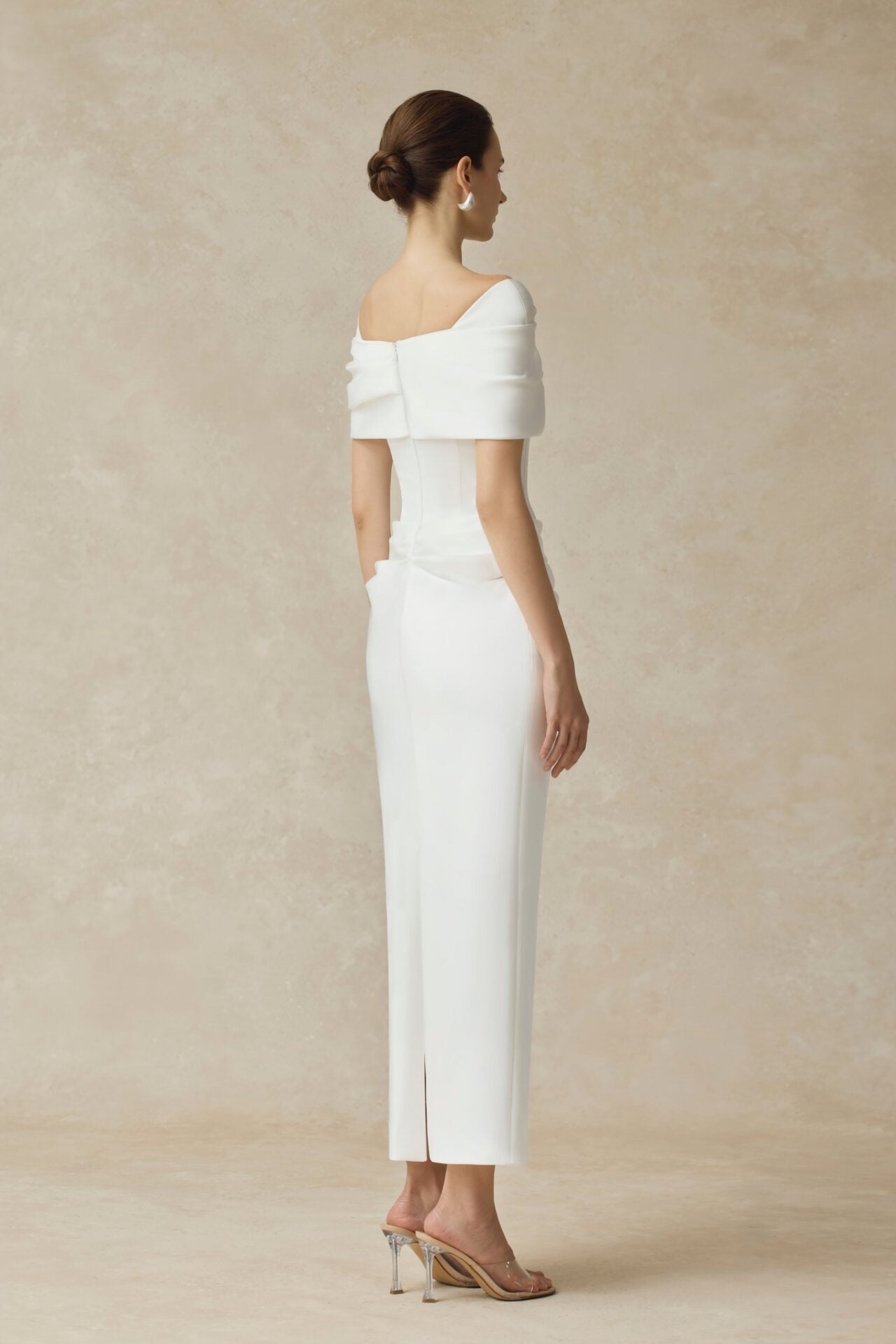 White Solara Bodycon Maxi Dress