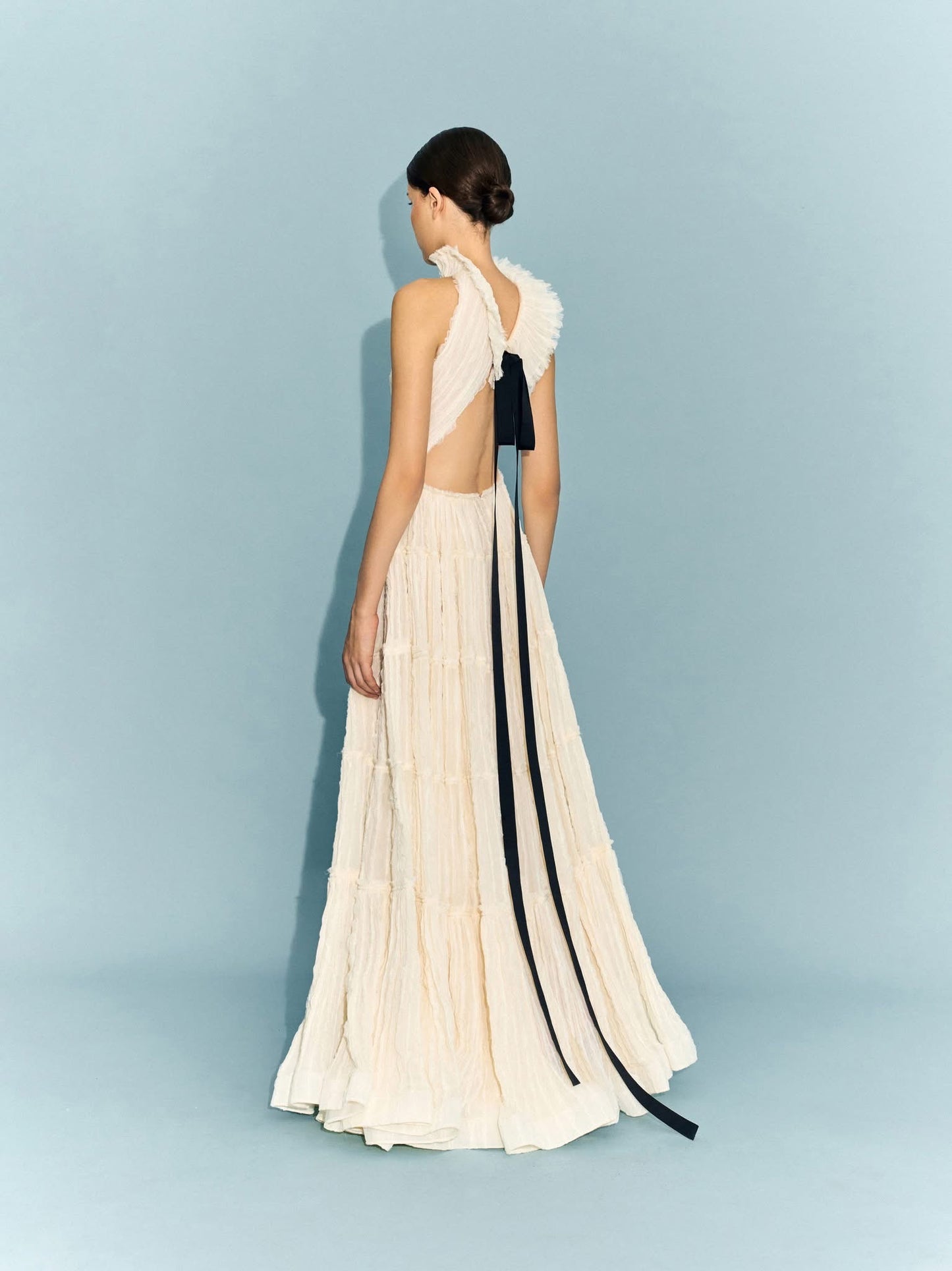 MONTSAND Burgundy Red Smocked Lace Maxi Dress