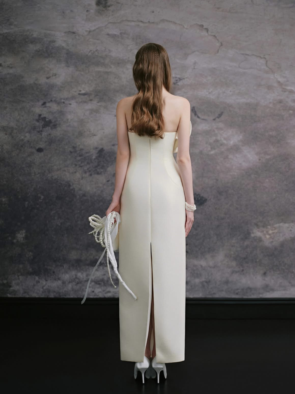 DELICATE Cream Luna Maxi Dress