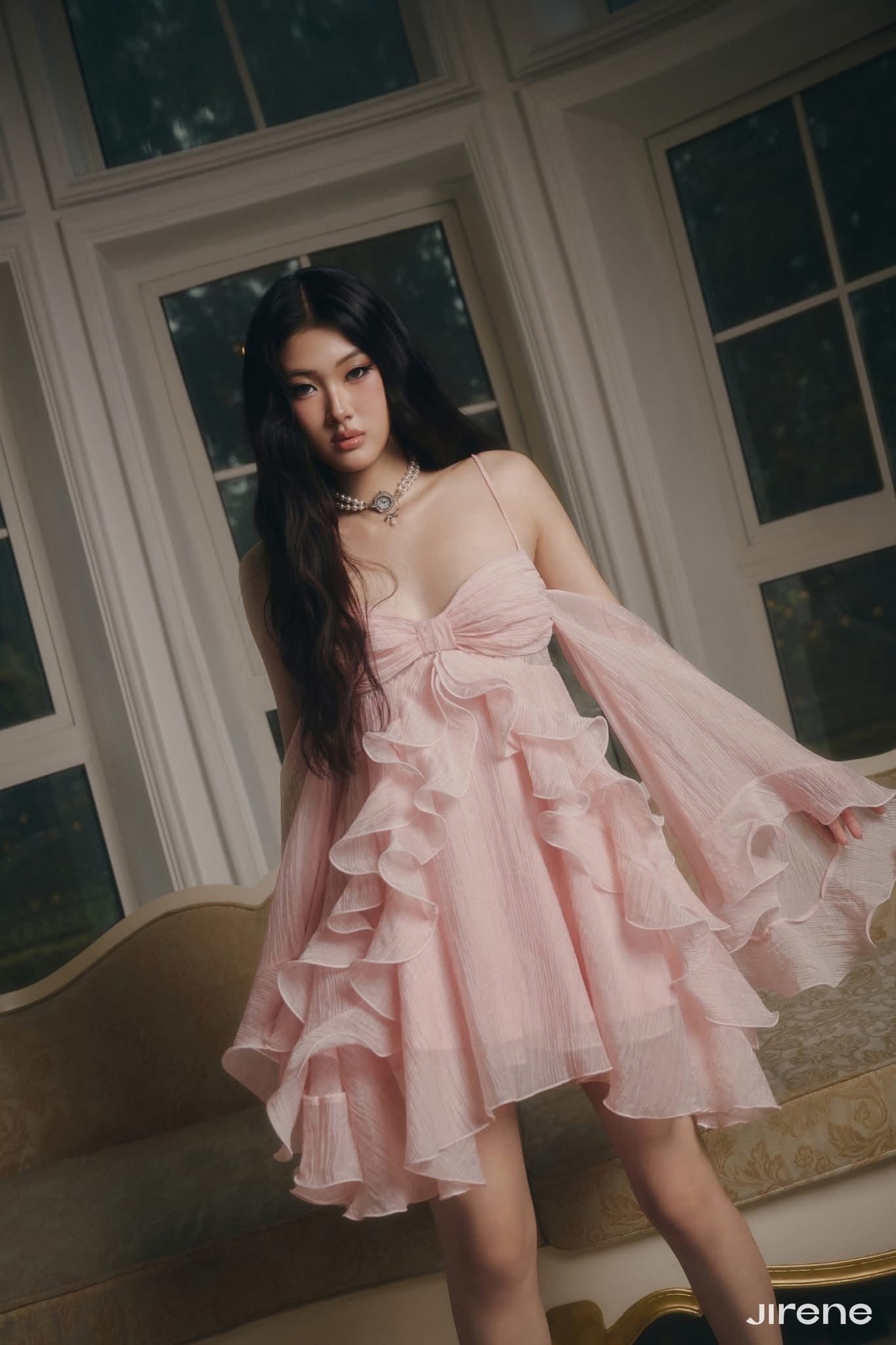 JIRENE Pink Lipgloss Mini Dress