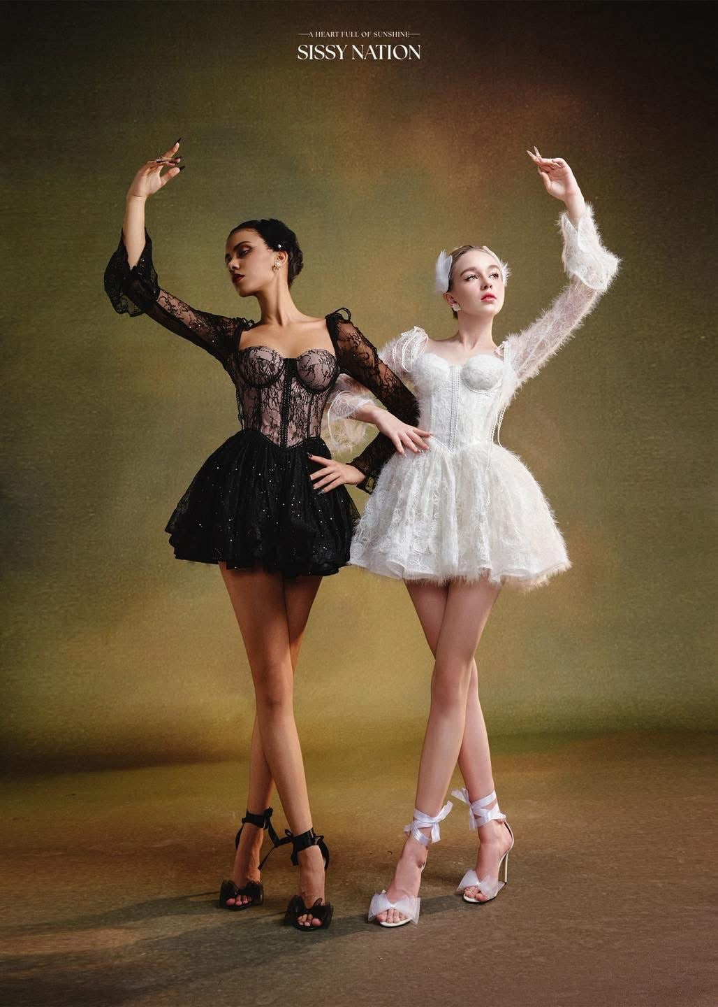 SISSY.NATION White Lace Mini Dress