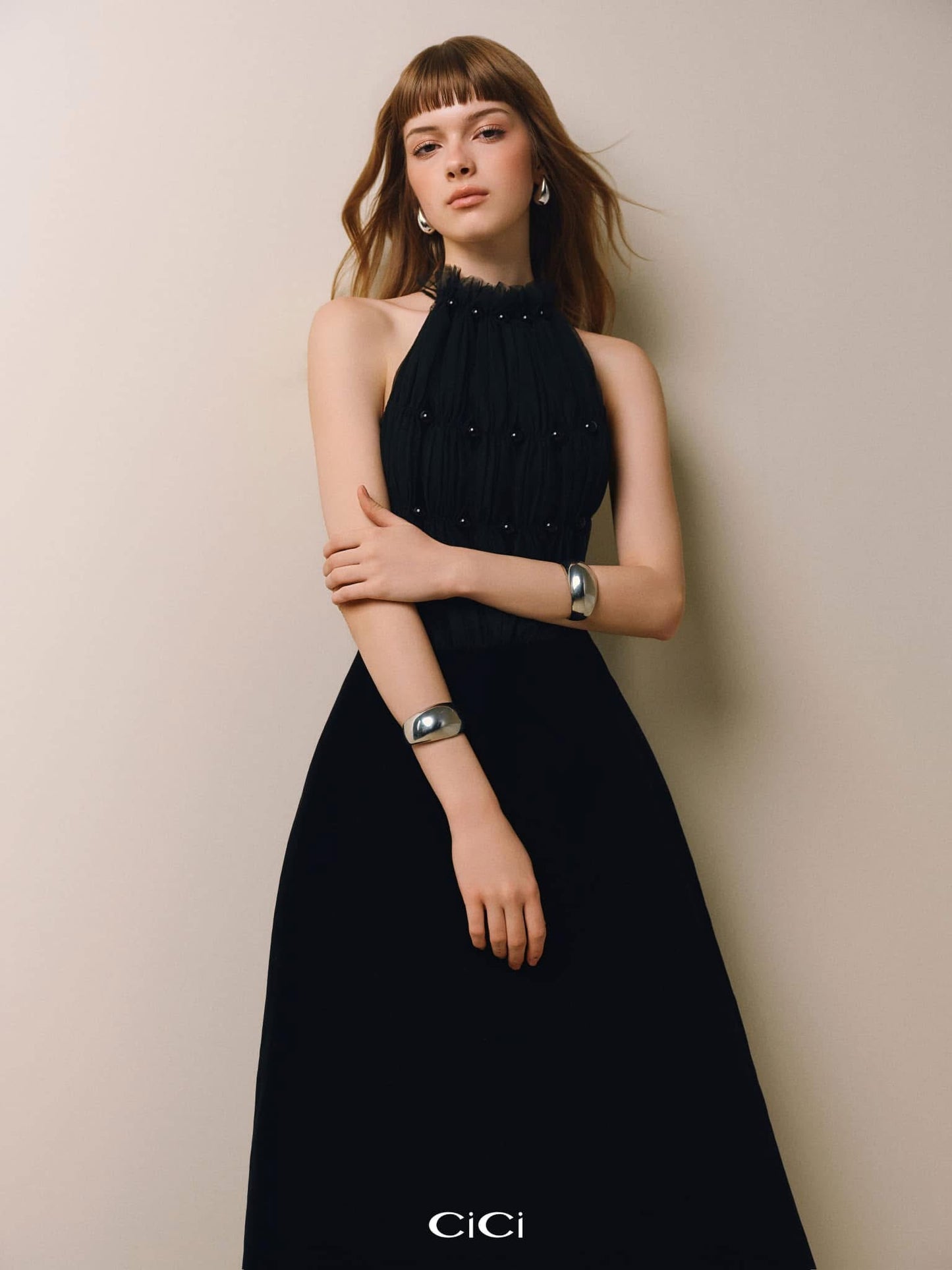 CICI BLACK LEAH Midi Dress