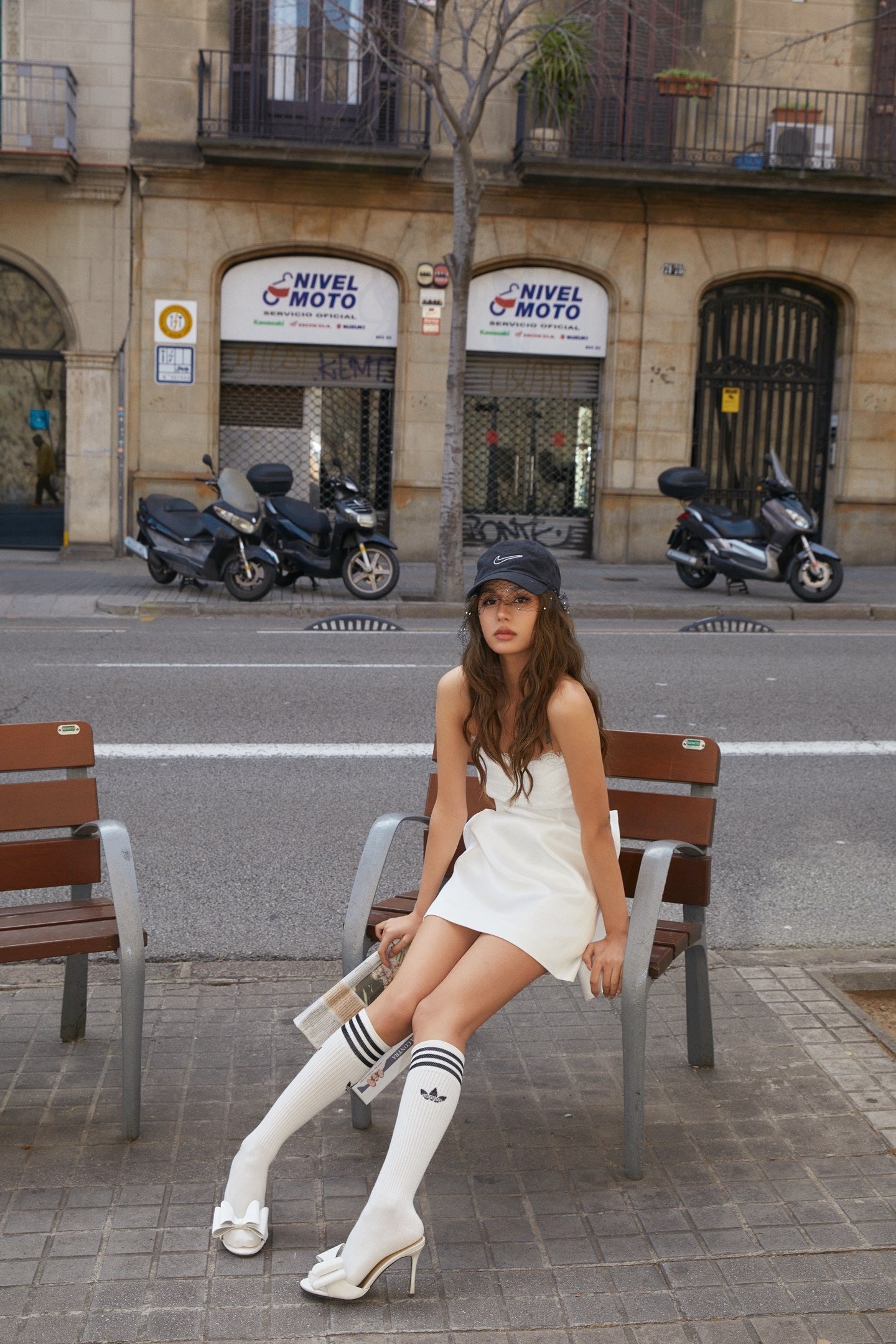 MINPURA White Lace Mini Dress