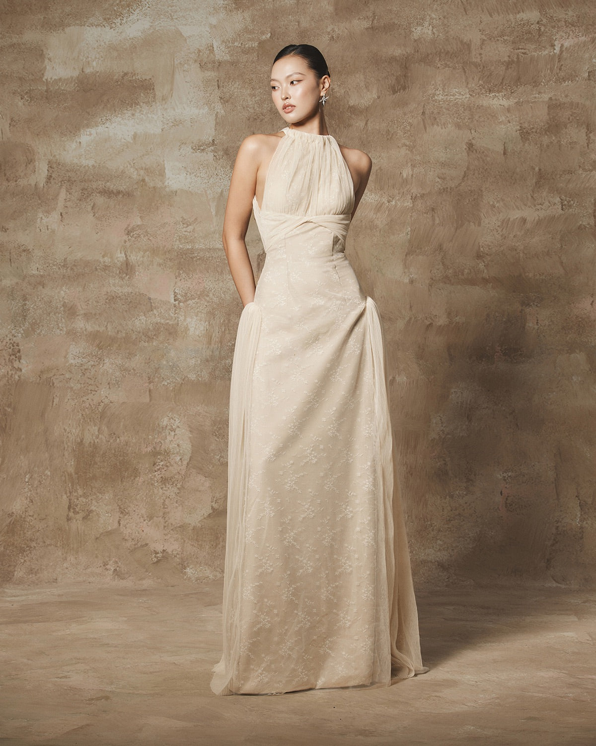 BYDI Fairycore Elegant White Monde Maxi Dress