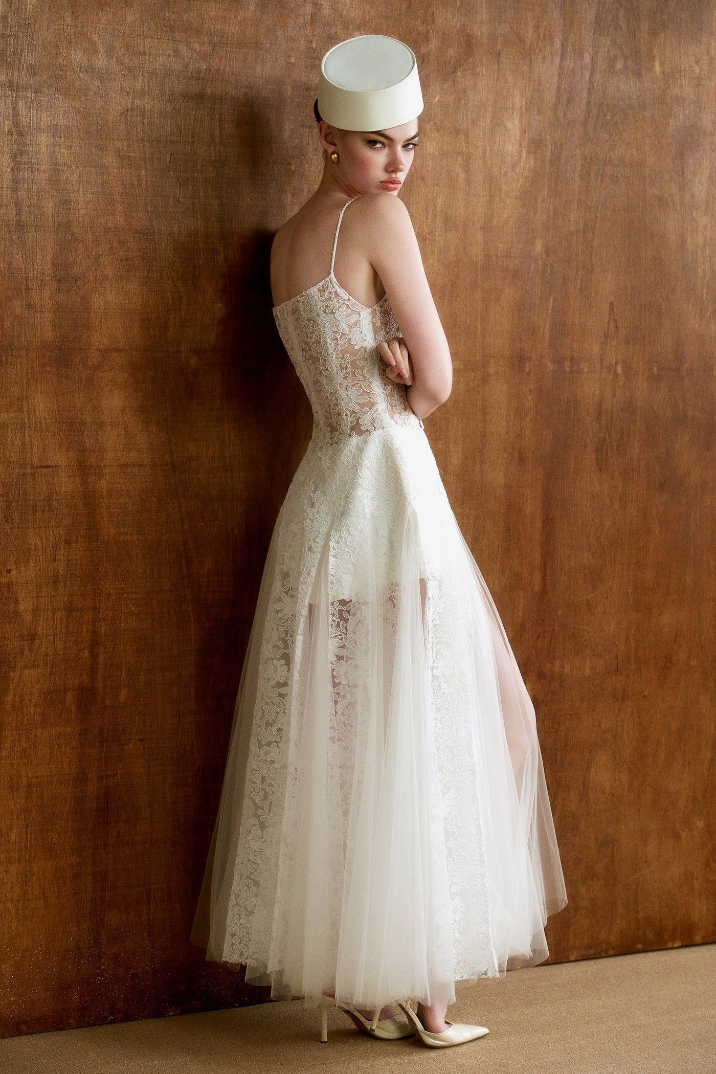 CICI White Elegant Vacation Lace Mariel Scarf-neck Maxi Dress