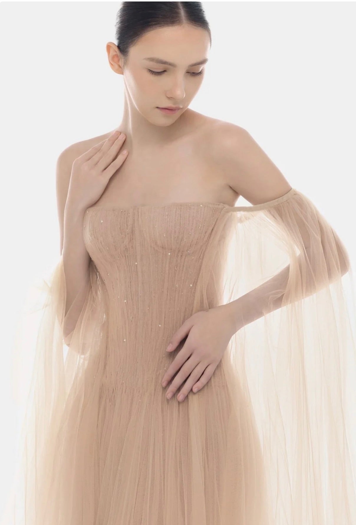 MONTSAND Purple Elegant Vacation Tulle Off-shoulder Mini Dress