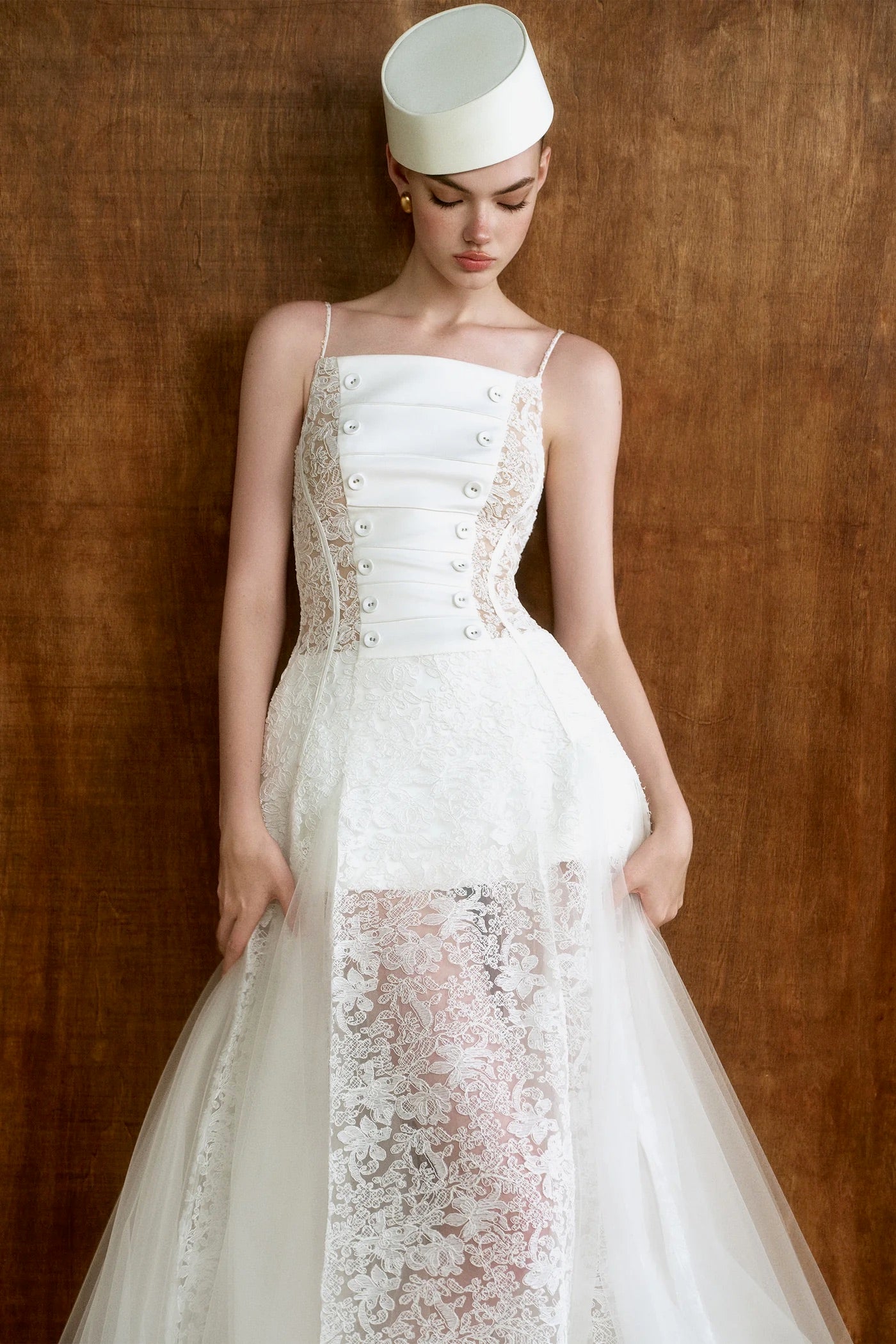 CICI White Elegant Vacation Lace Mariel Scarf-neck Maxi Dress