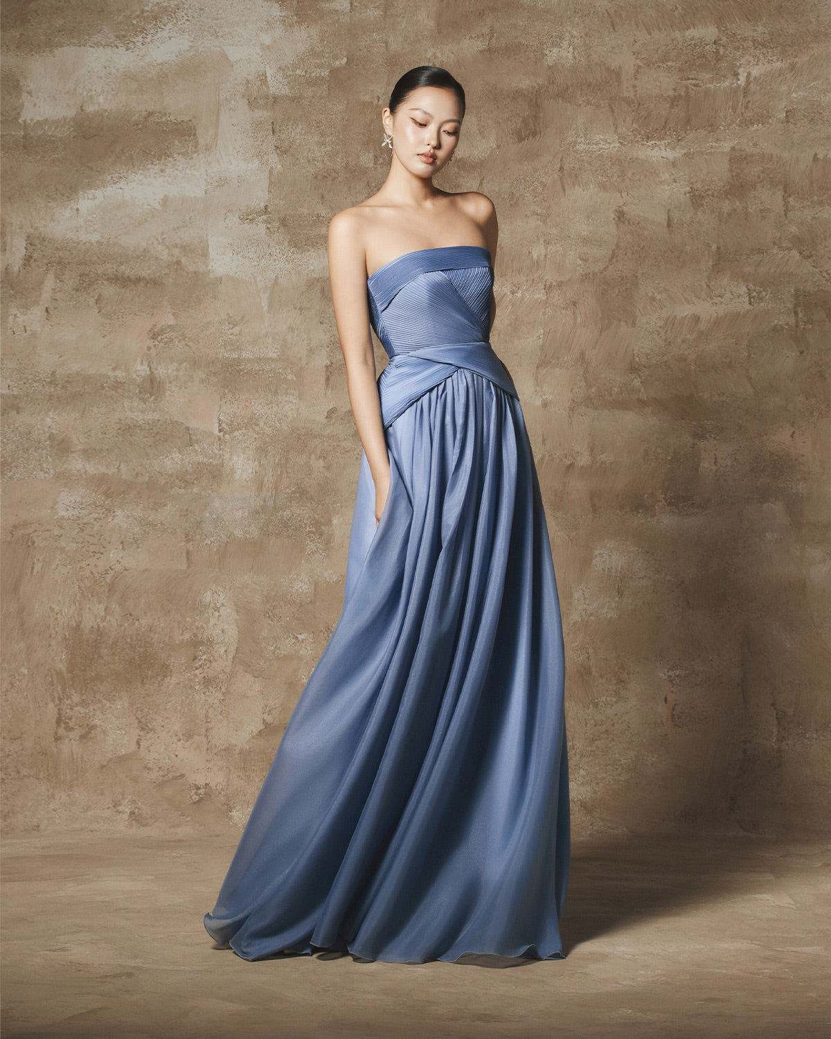 BYDI Fairycore Elegant Blue Moon Maxi Dress
