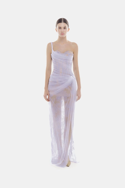 MONTSAND Purple Mara Maxi Dress