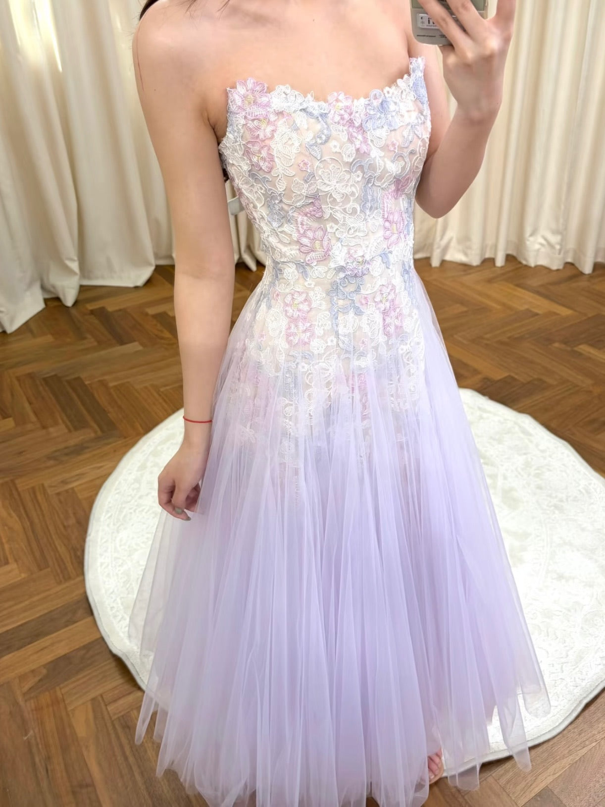 AMUSEE MOI WEEKEND Elegant Sweet Purple Midsummer Night’s Dream Midi Dress