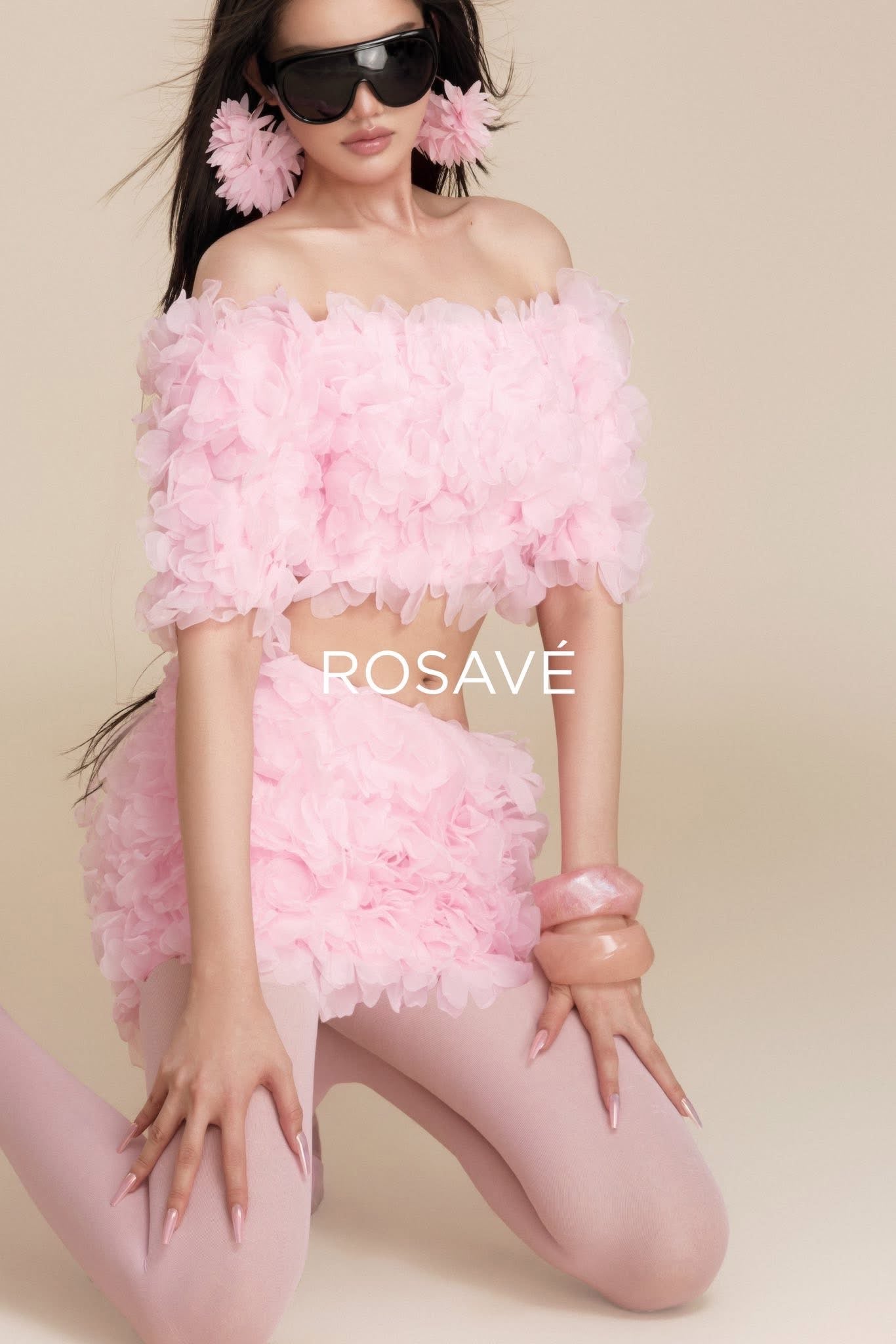 MAEL FEMME Sexy Sweet Pink Lilac Top & Skirt