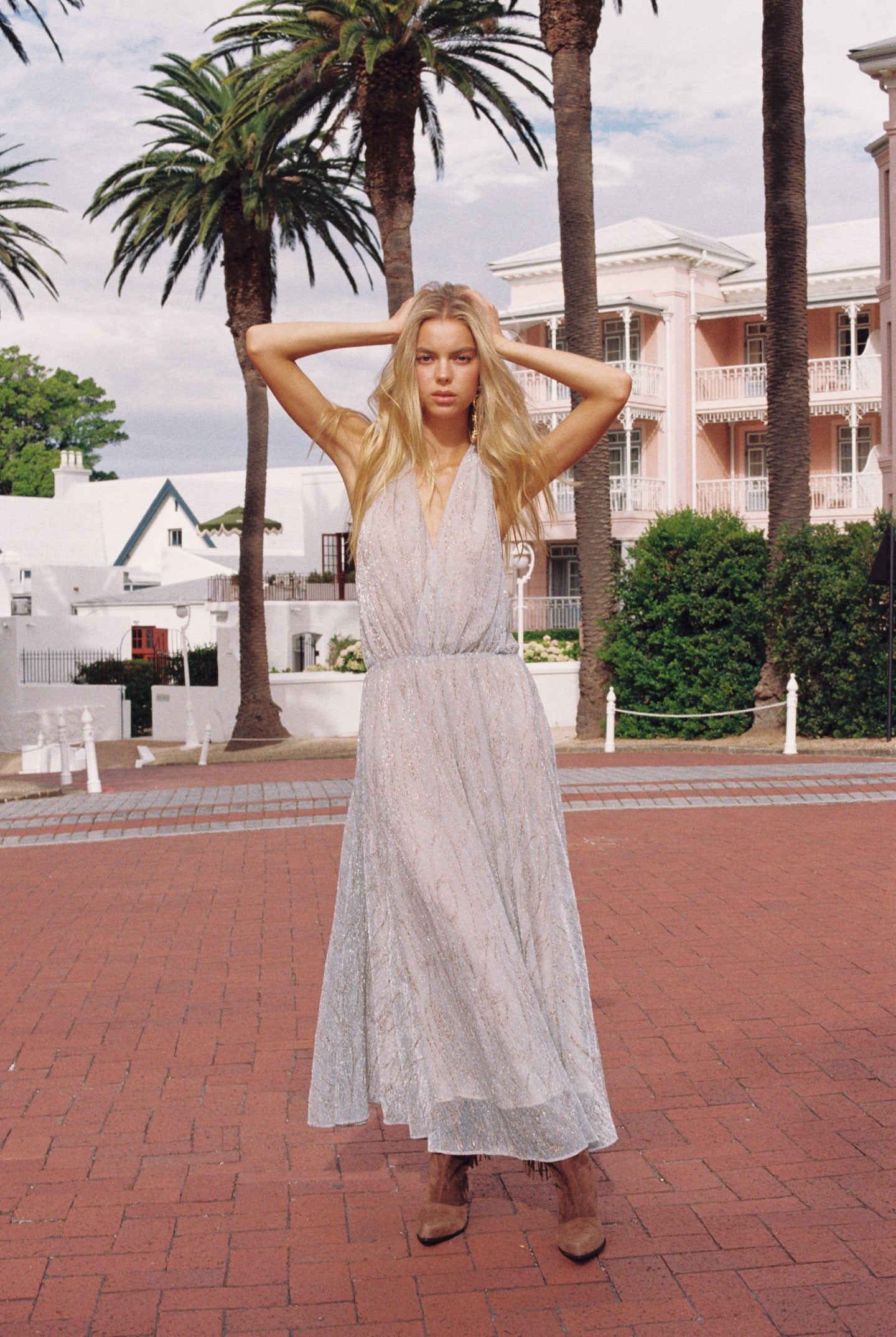 MIN PURA Grey Vacation Sweet Inala Maxi Dress