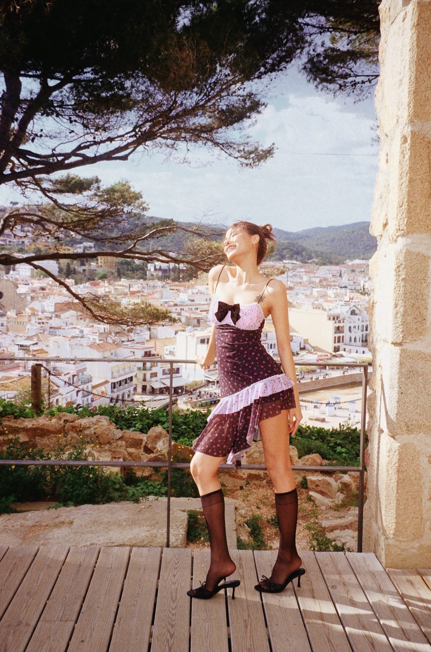 MINPURA Purple Foral Mini Dress