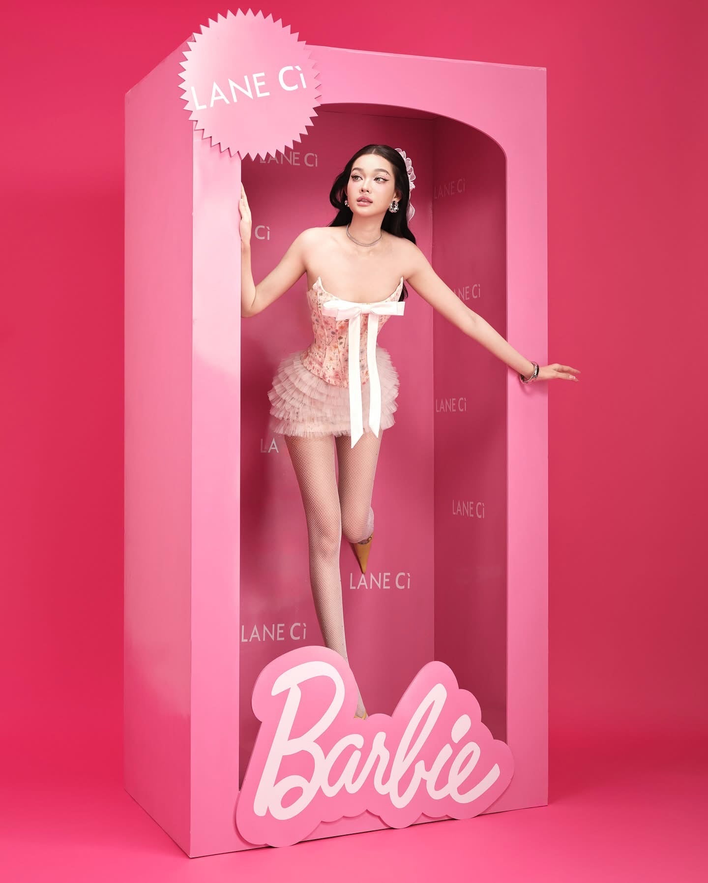 LANE CI Pink Jaby Set Top & Skirt