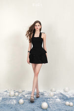 CICI Black ARIN Bowtie Open Back Set Top& Skirt