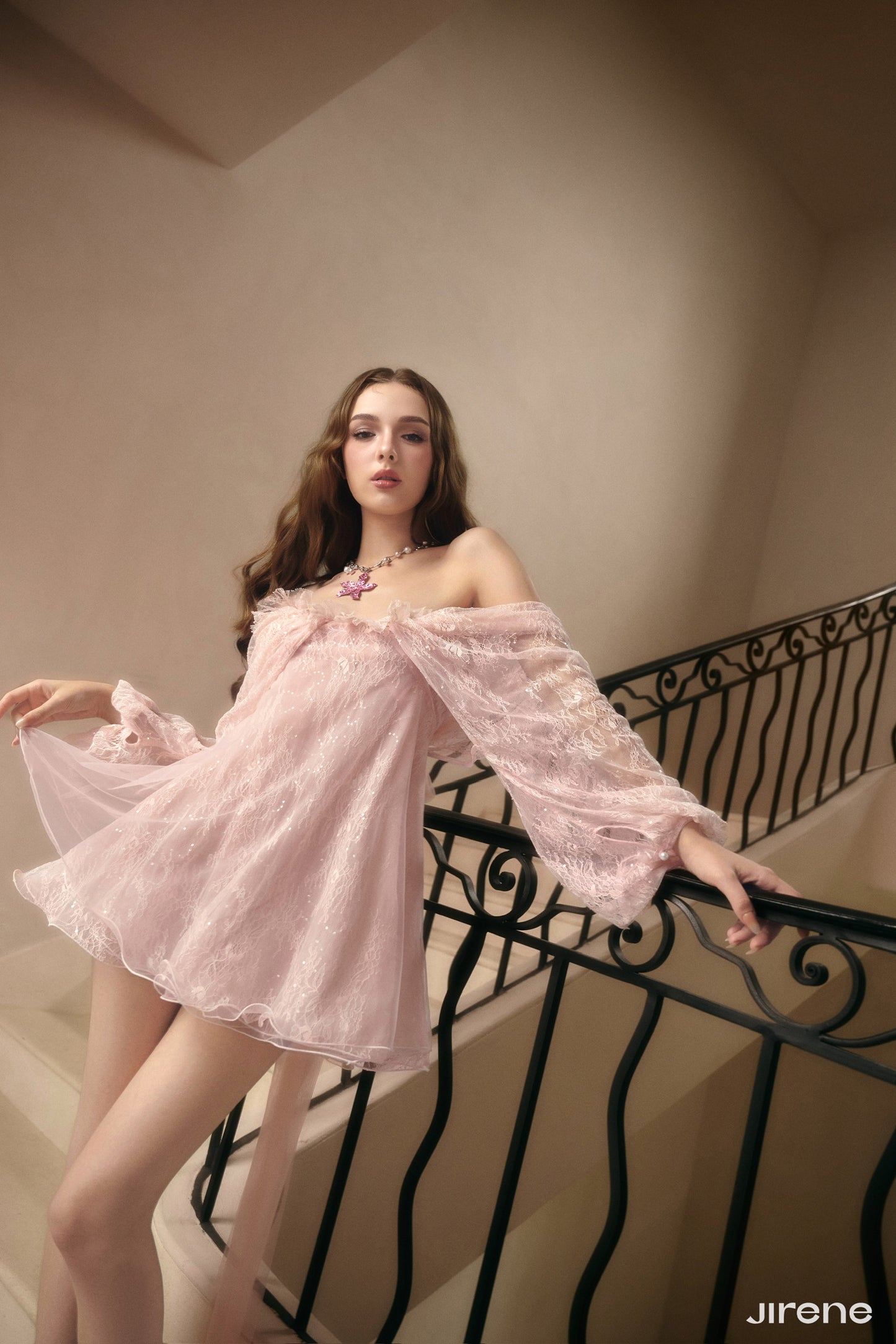 JIRENE Pink Nette Mini Dress