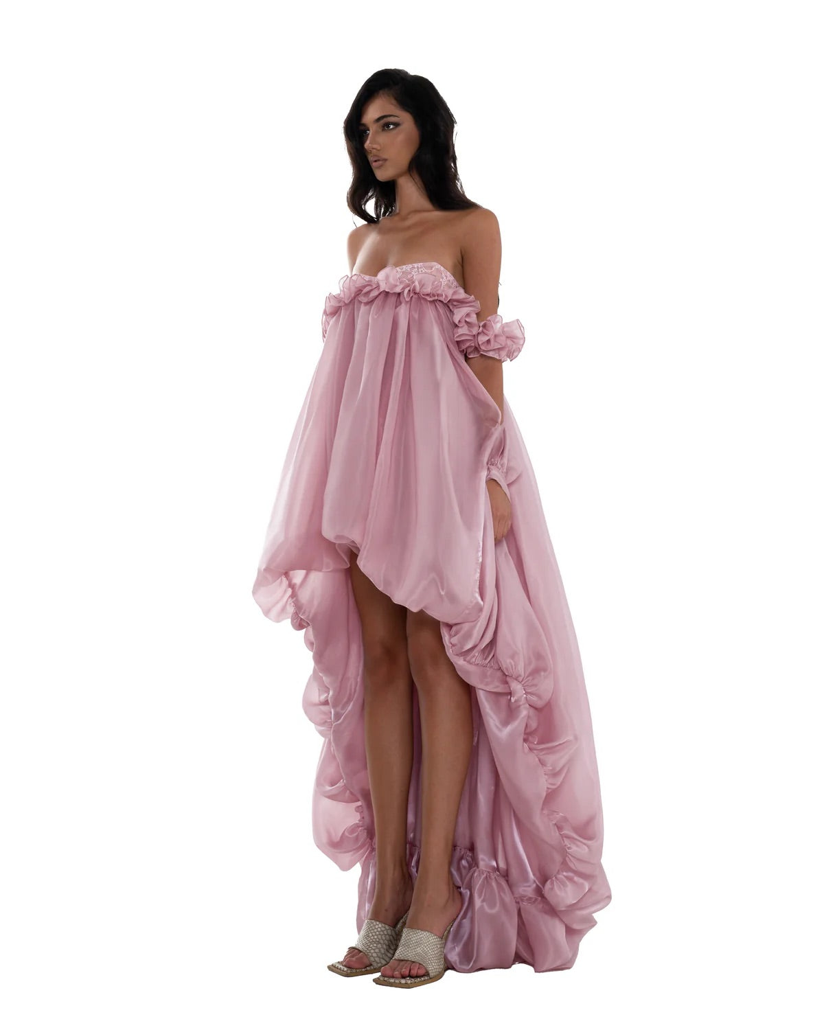 HUELLEY ROSE Pink Lly Maxi Dress