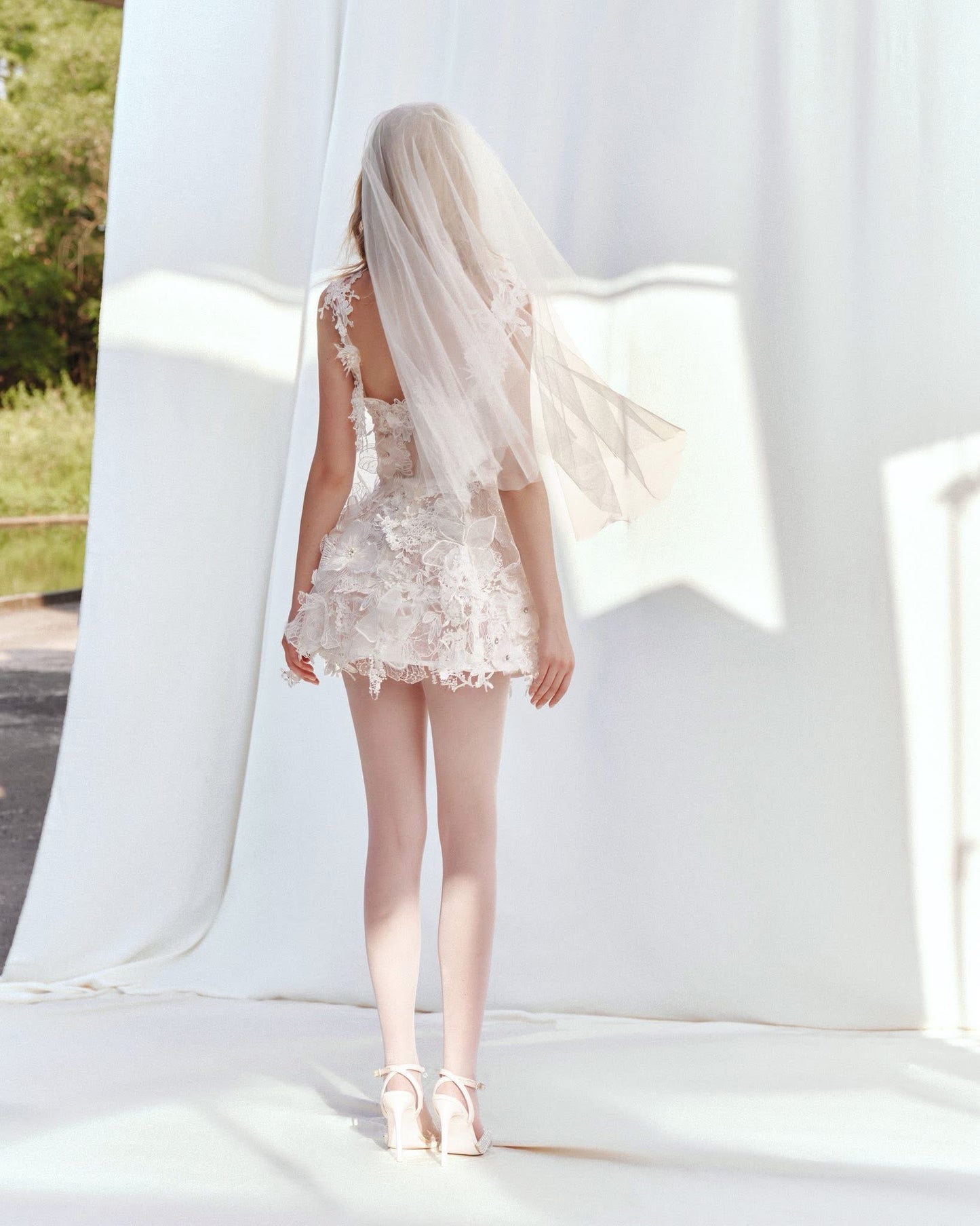 MUSTHAVE Fairycore Elegant White Brielle Lace Mini Dress