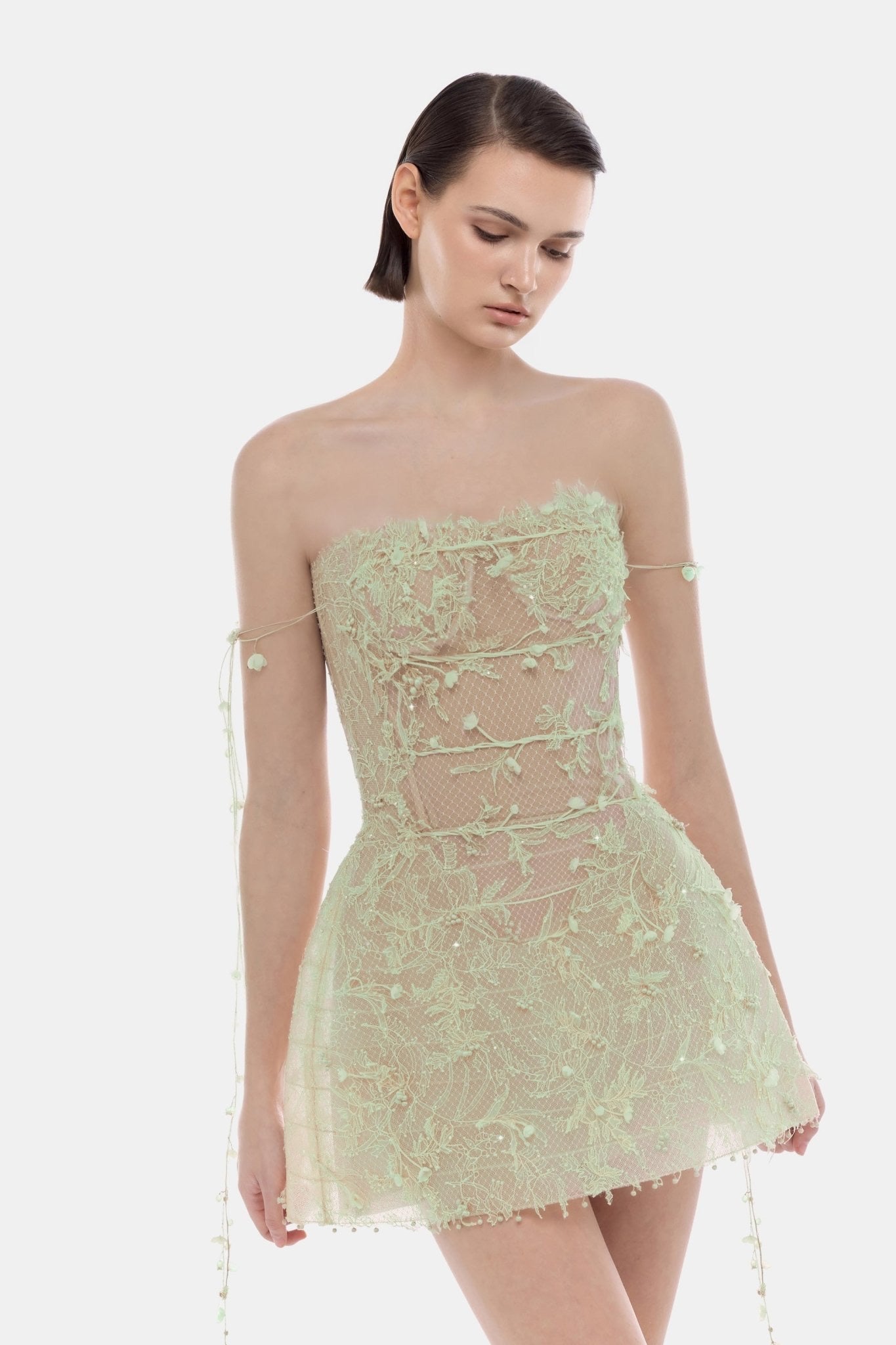 MONTSAND Purple Vacation Elegant Floral String Mini Dress