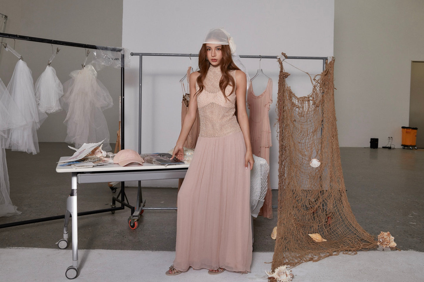 MIN PURA Pink Vacation Sweet Lente Maxi Dress