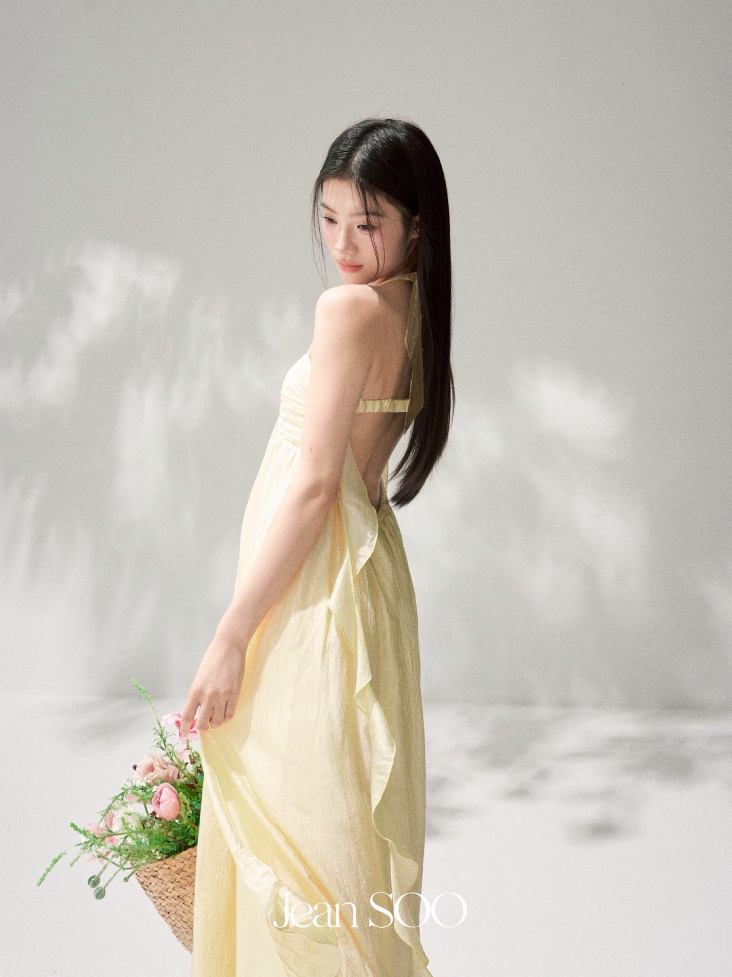 JEAN SOO Sweet Vacation Yellow Cozy Maxi Dress