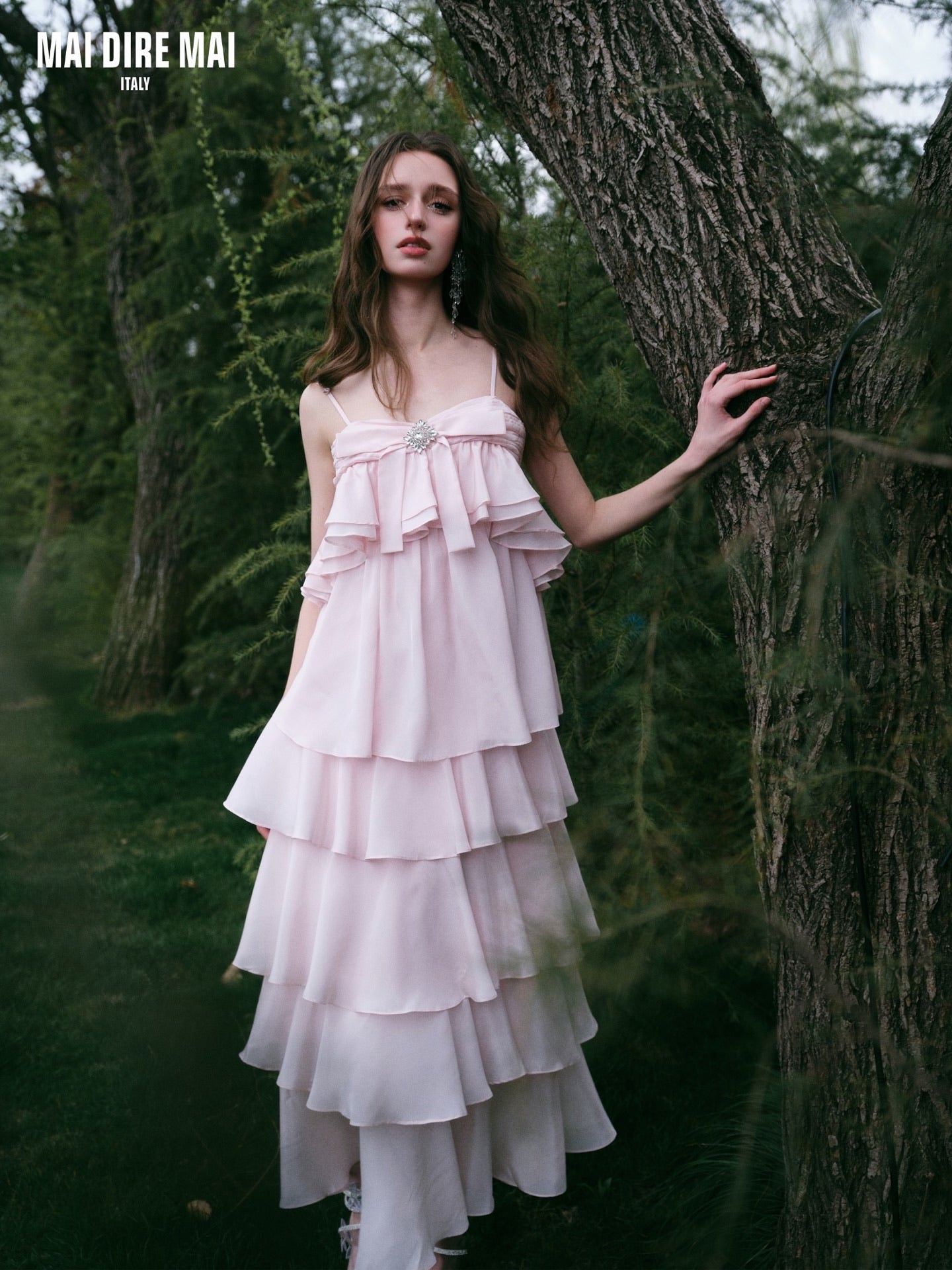 MAI DIRE MAI Sweet Elegant Pink Romantic Maxi Dresso