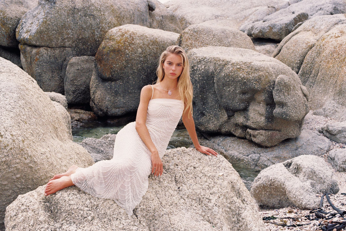 MIN PURA White Vacation Sweet Zebra
Pearl Maxi Dress