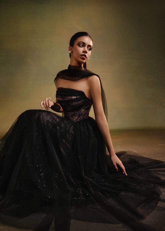 SISSY NATION Blue Amelia Corset Maxi Dress