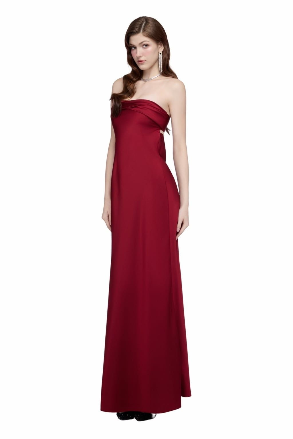 JUBIN Red Josephine Maxi Dress