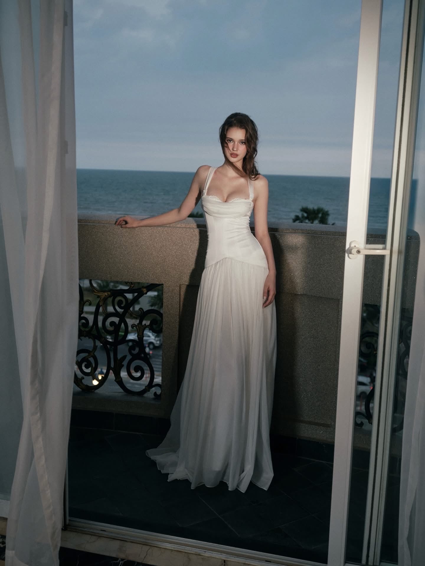 KISSERINE ATELIER Elegant Fairycore White Gown Camilla Maxi Dress