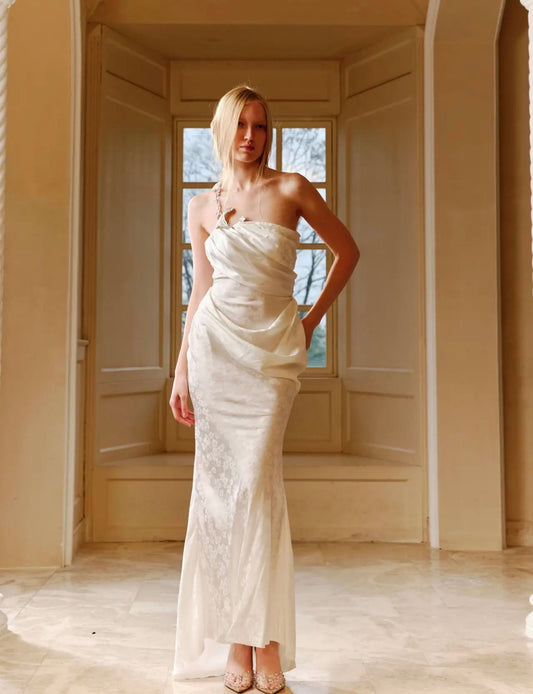 XIANGQIAOSHENG White Moonlight Maxi Dress