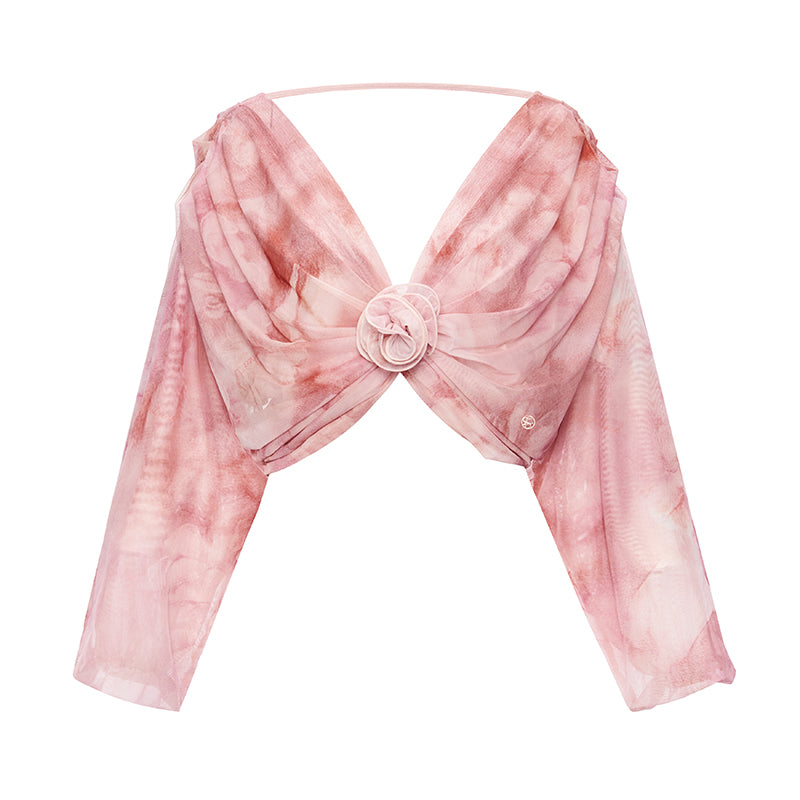 SHEERLUCK PINK MAXI DRESS & BLOUSE