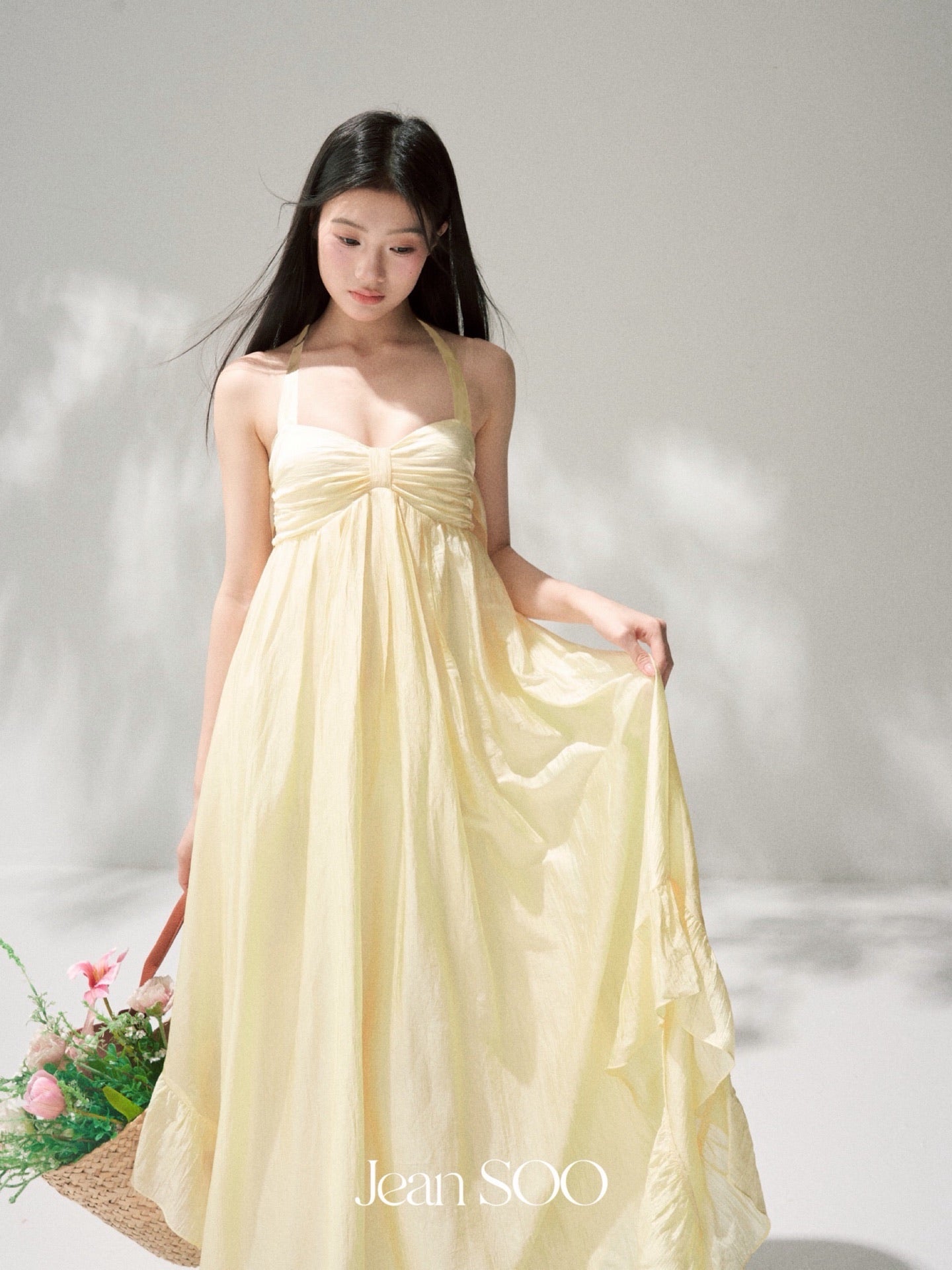 JEAN SOO Sweet Vacation Yellow Cozy Maxi Dress