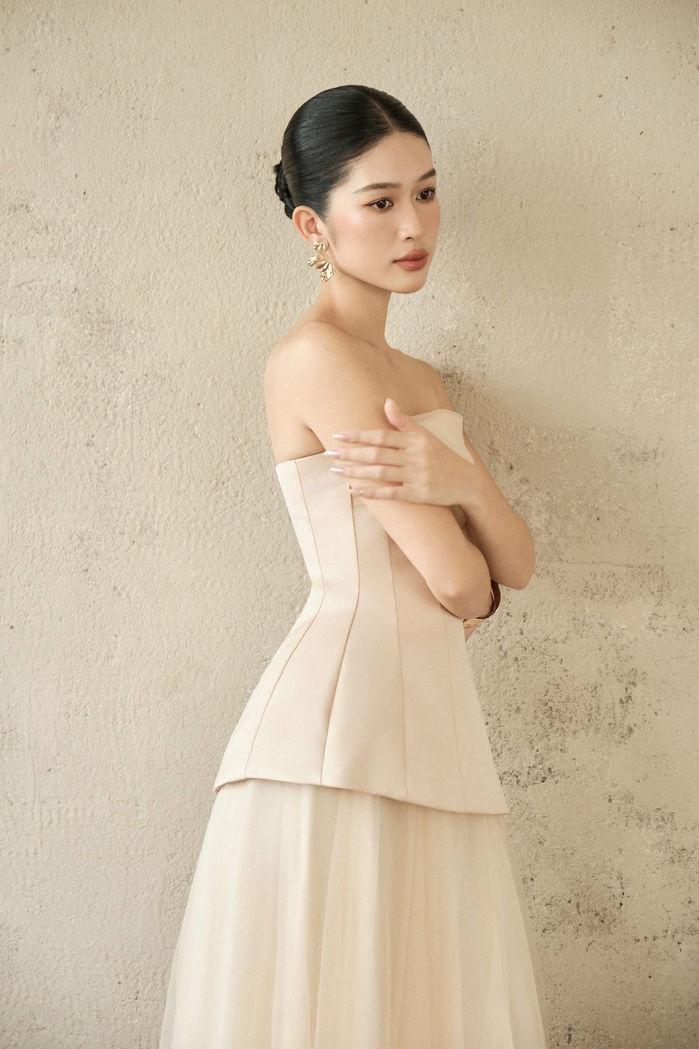 DELICIAE Nude Laurel Top & Nancy Skirt