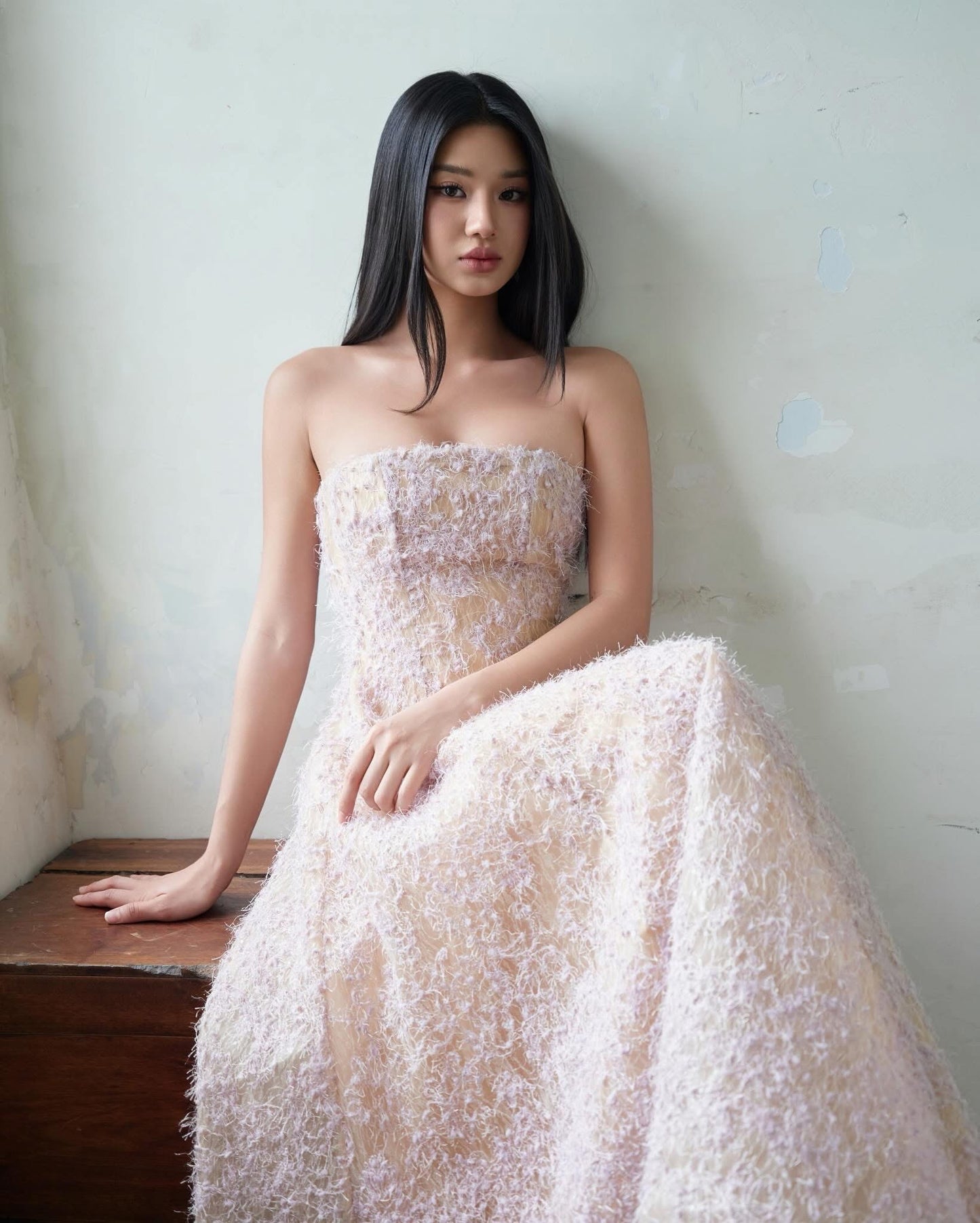 DELICIAE Gold Floral Cindy Maxi Dress
