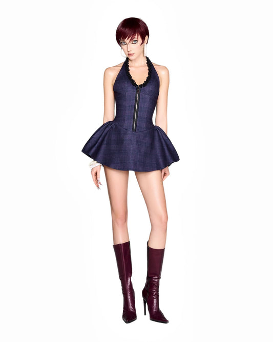 LSOUL BLUE LEVEL MINI DRESS