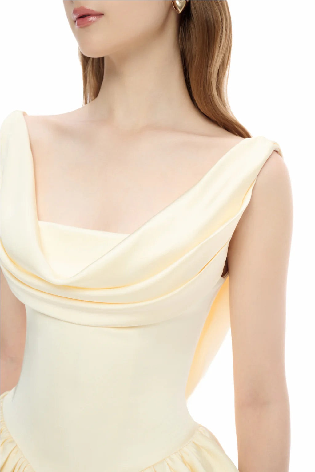 JUBIN Yellow Ivory Cherie Mini Dress