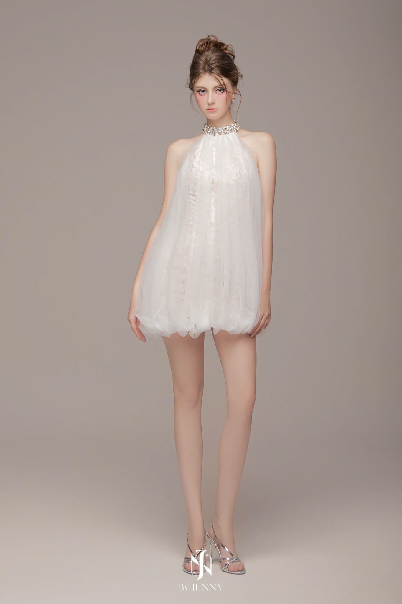 BY JENNY WHITE FLEUR MINI DRESS