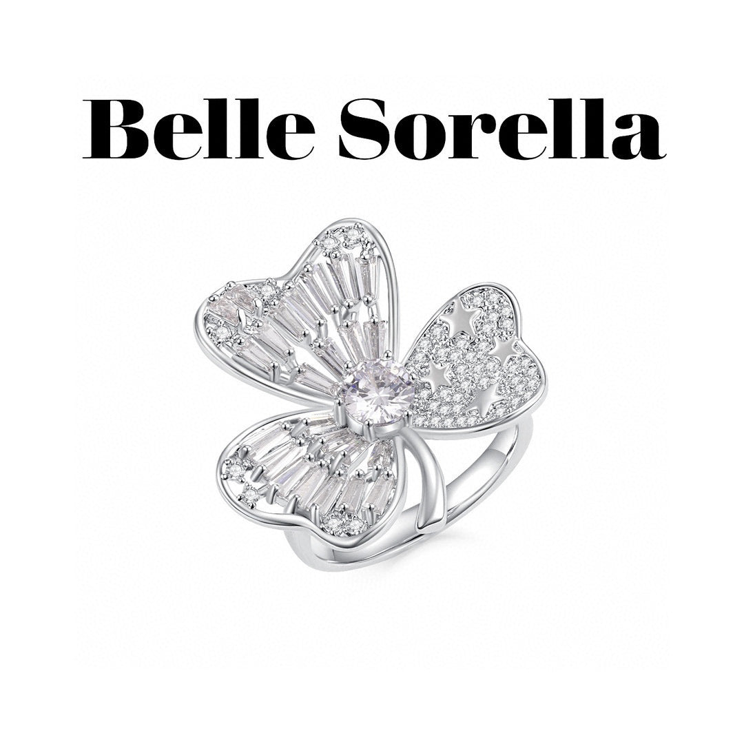 BELLE SORELLA Flower Open End Ring