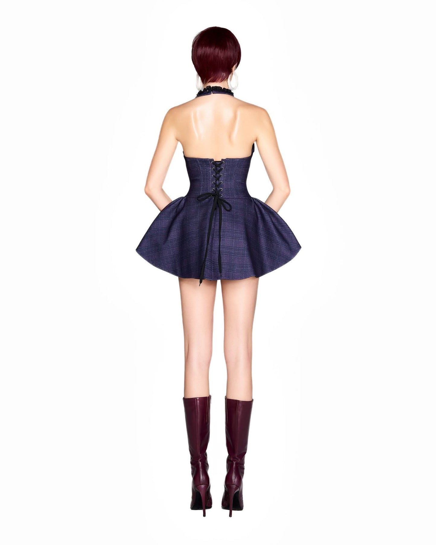 LSOUL BLUE LEVEL MINI DRESS