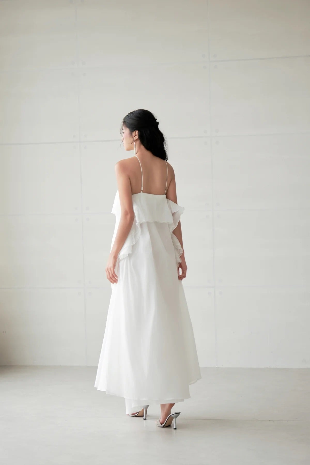 DELICIAE White Layer Maxi Dress
