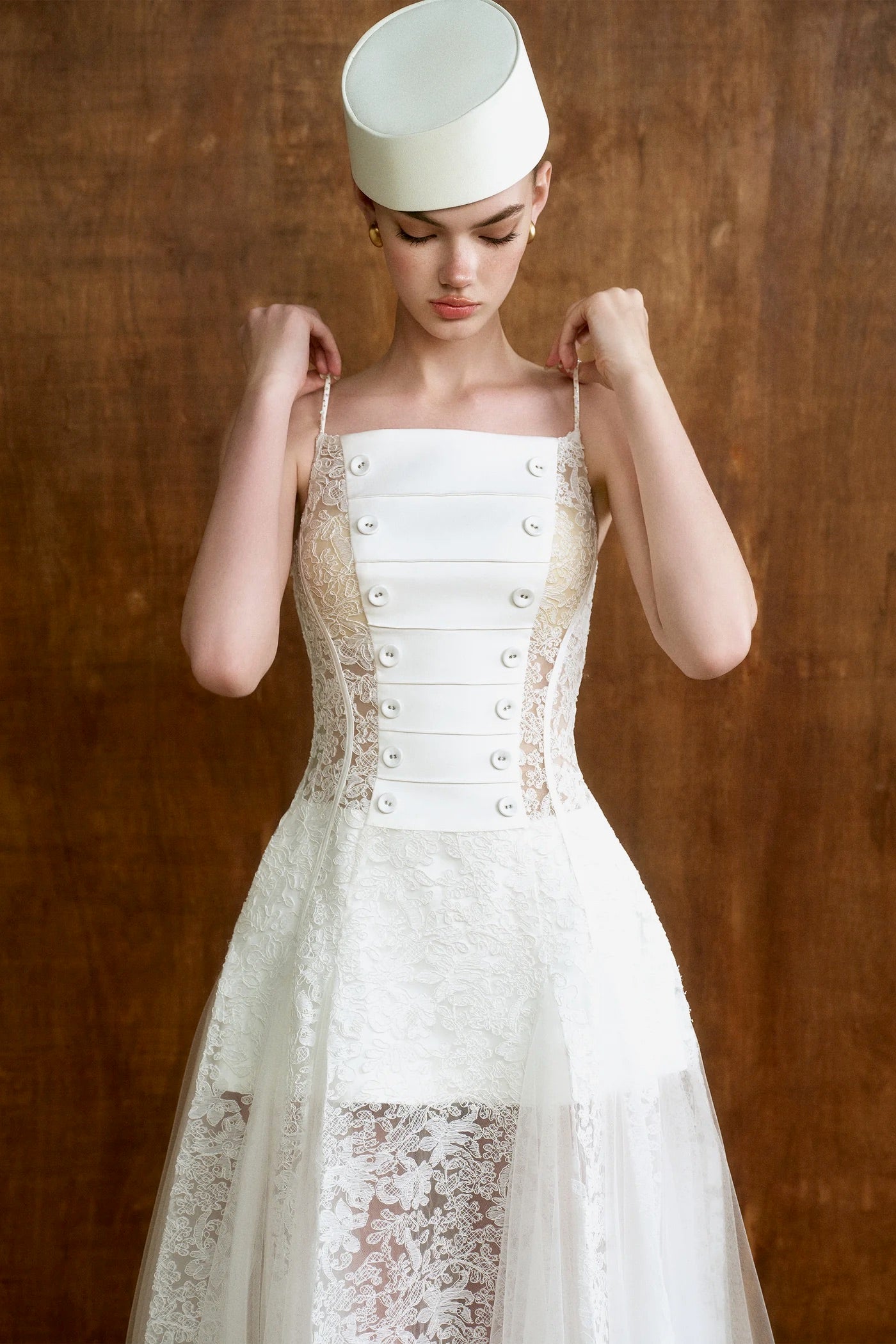 CICI White Elegant Vacation Lace Mariel Scarf-neck Maxi Dress