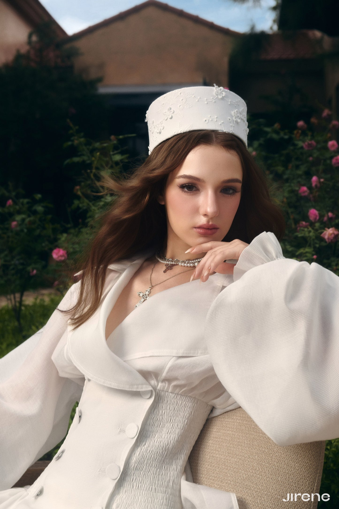 JIRENE White Ferry Mini Dress