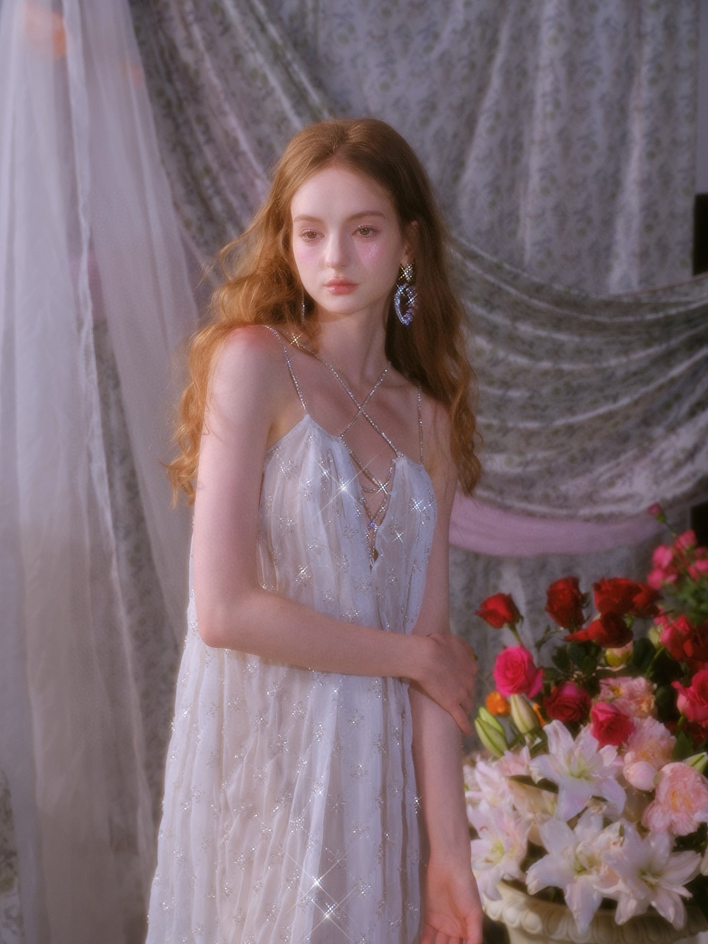 WARDROBE BY CHEN White Wedding Halter Maxi Dress