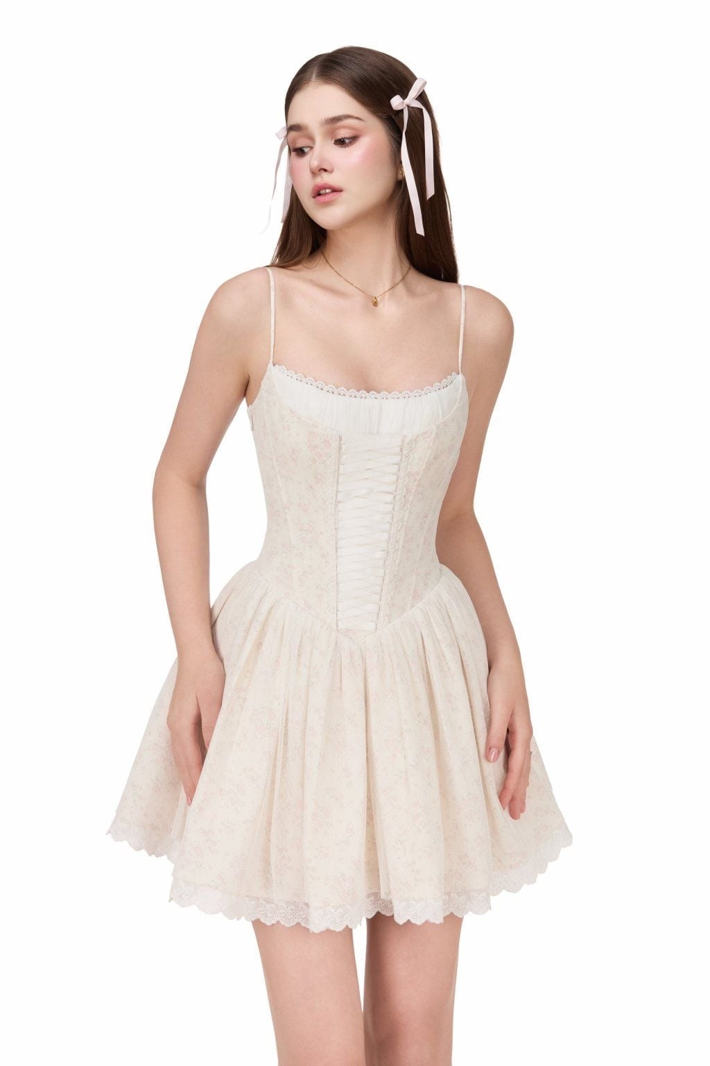 JUBIN White Pandora Mini Dress