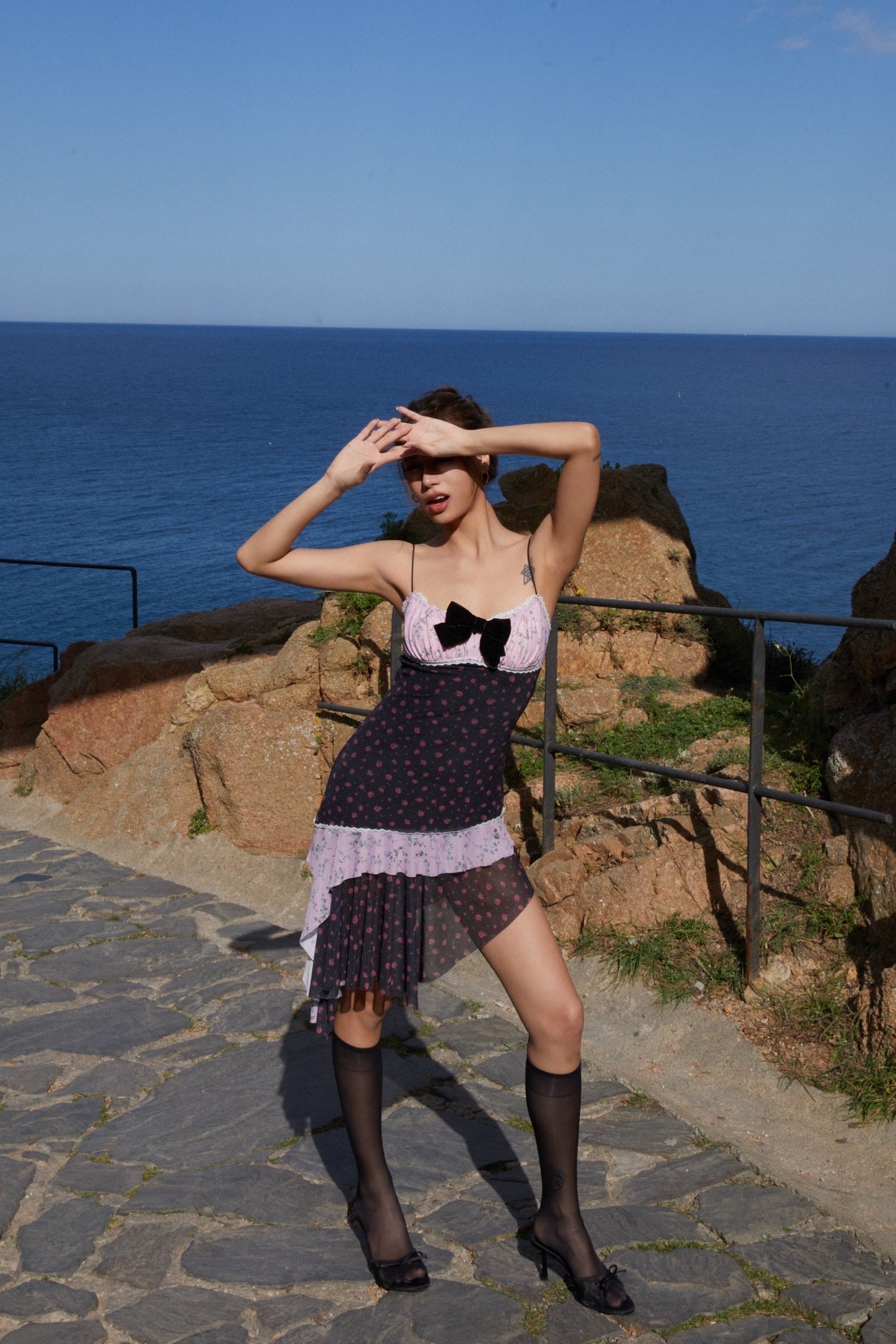 MINPURA Purple Foral Mini Dress