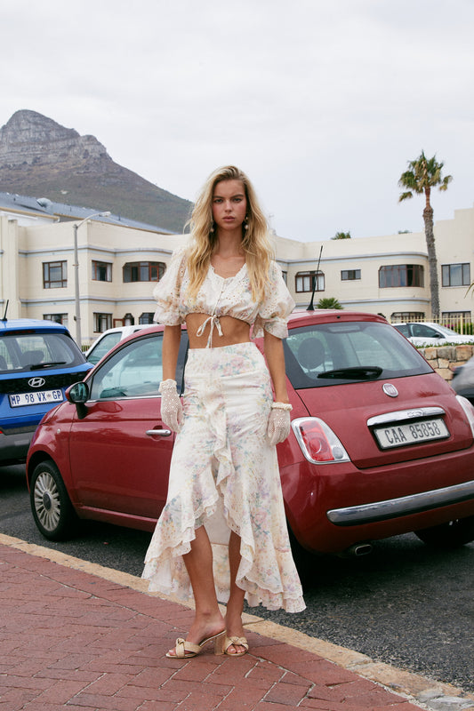 MIN PURA Floral Vacation Sweet Azania Top & Skirt Set