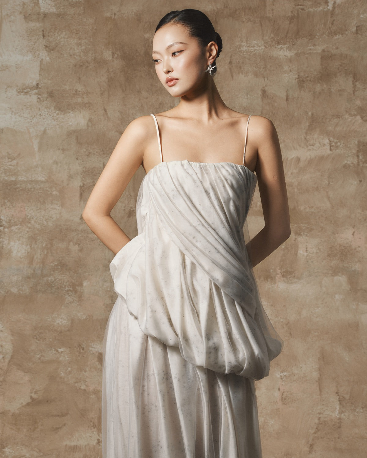 BYDI Fairycore Elegant Vacation White Serene Maxi Dress